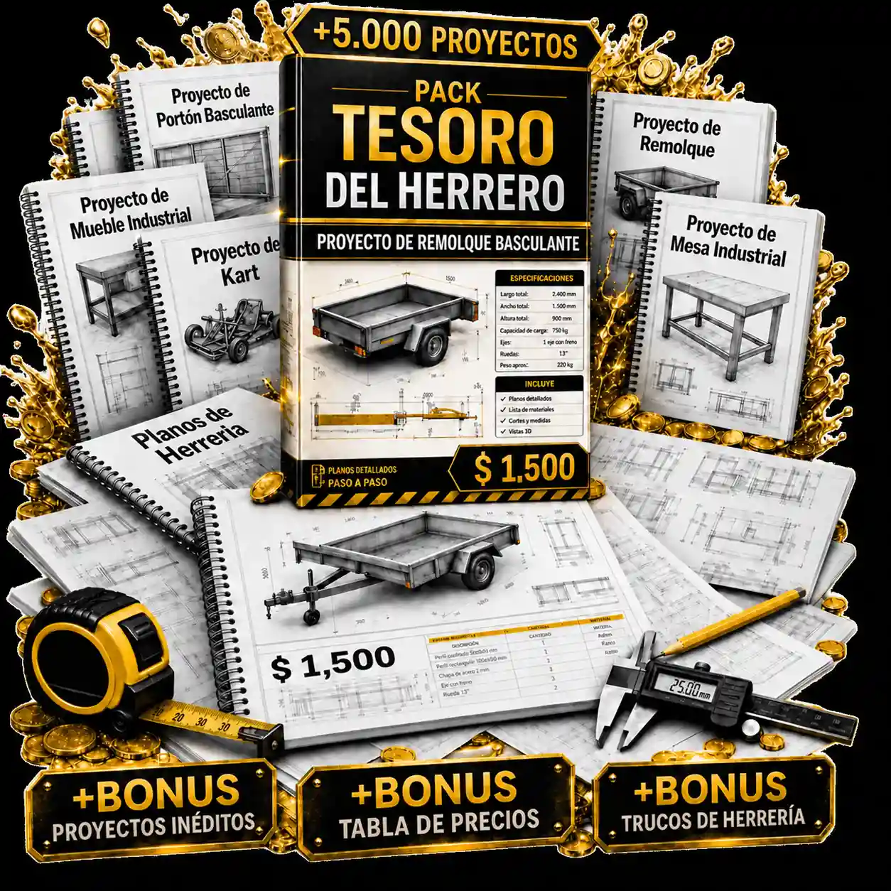 Pack Tesoro del Herrero - más de 5.000 proyectos de herrería